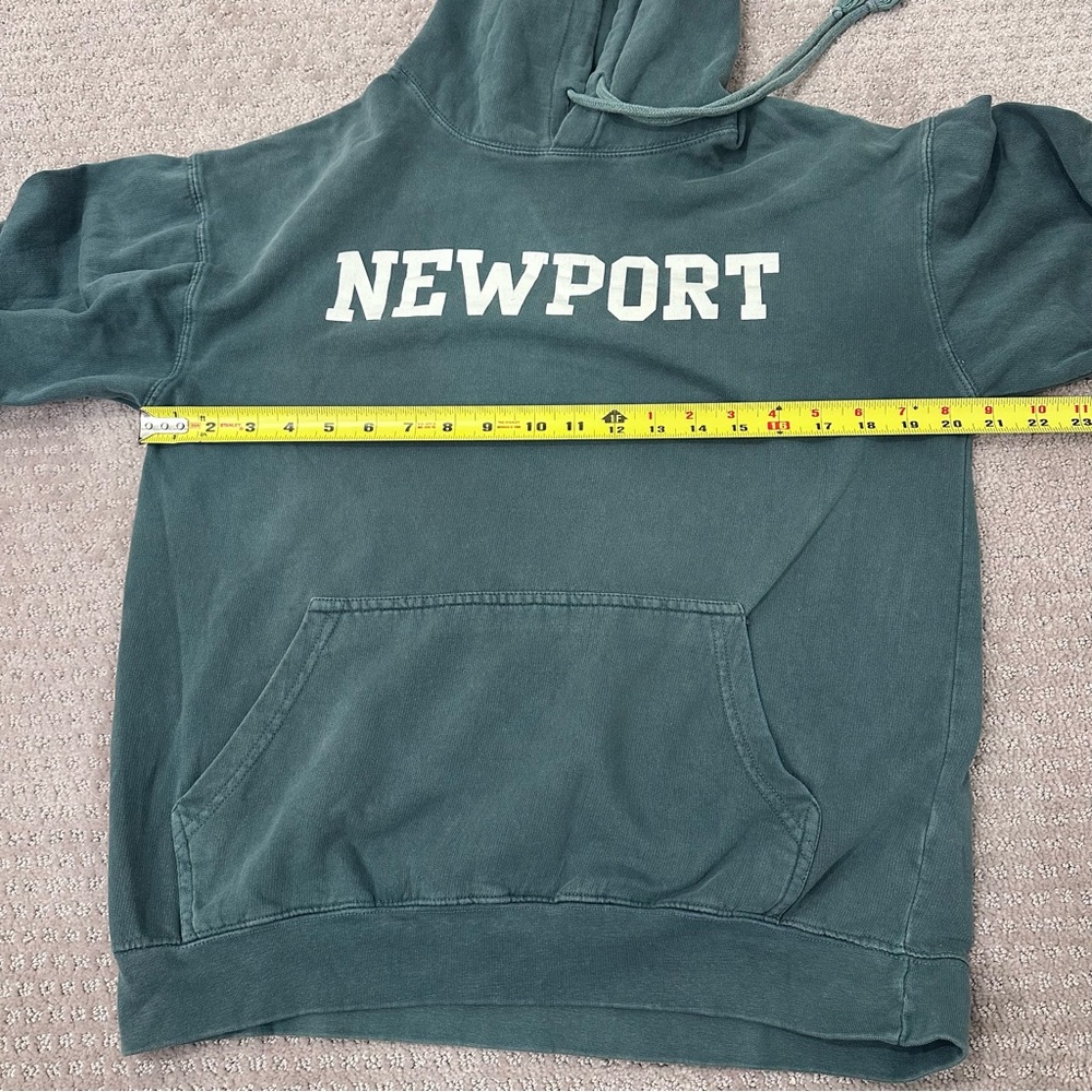 Soft As A Grape Newport RI Hoodie | Coastal Sea Glass Green Pullover Sweatshirt - Picture 5 of 8